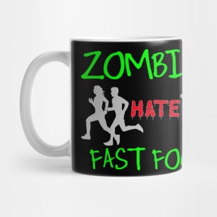 Zombies Hate Fast Food Funny Halloween Meme TShirt Mug